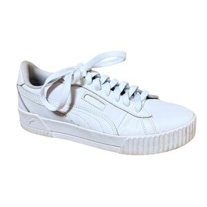 PUMA Women's Carina‎ Low Top Athletic Trainers Sneaker White Size 8.5”